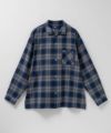 NAVY オンブレチェックレギュラーカラーシャツ メンズ