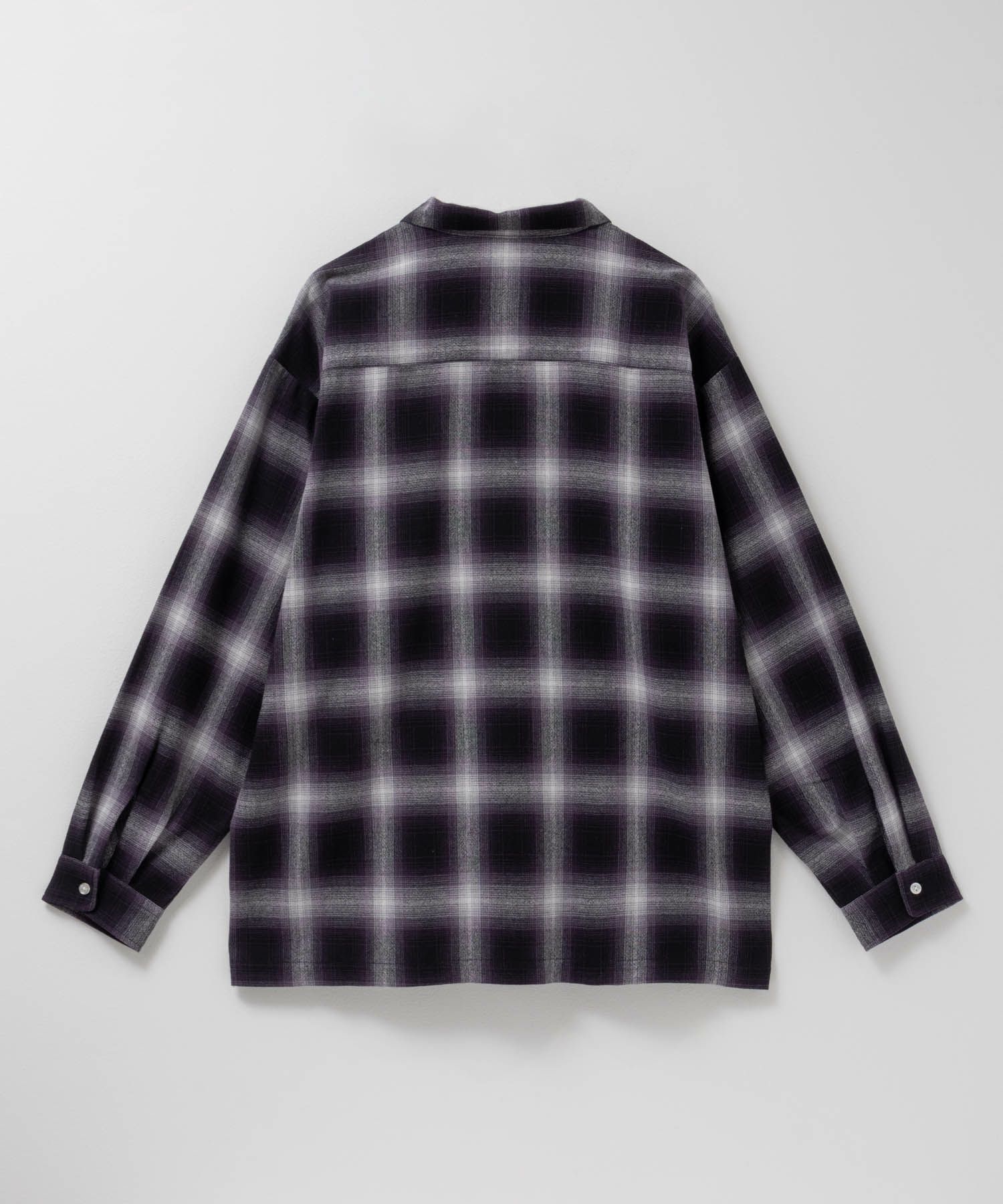 NAVY  オンブレチェックレギュラーカラーシャツ メンズ商品サムネイル-6