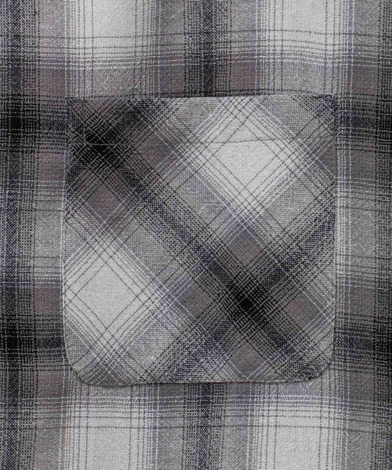 NAVY  オンブレチェックレギュラーカラーシャツ メンズ商品画像-7