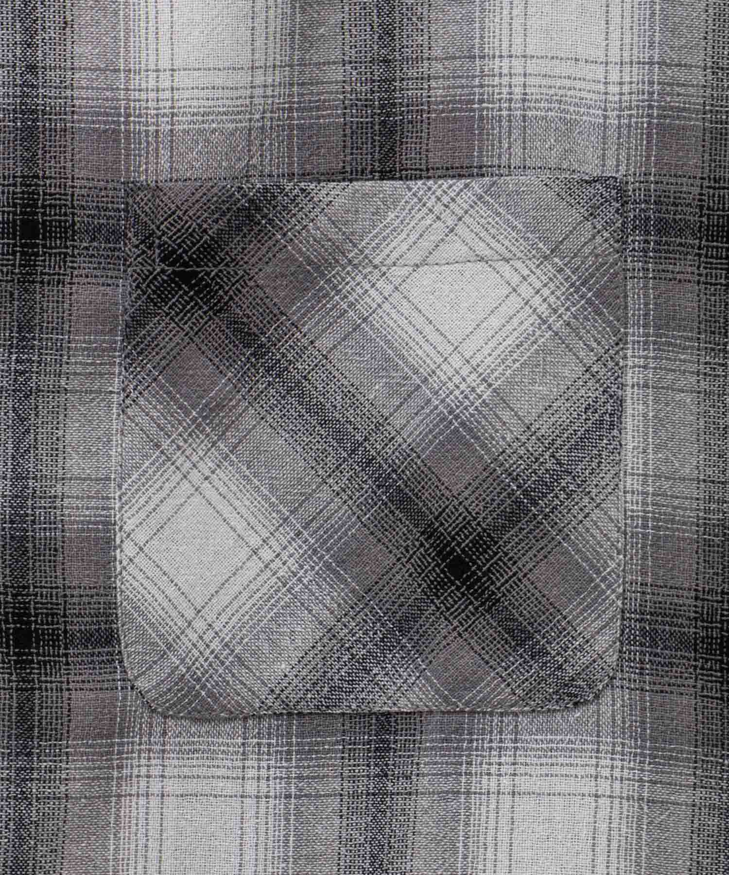 NAVY  オンブレチェックレギュラーカラーシャツ メンズ商品サムネイル-7