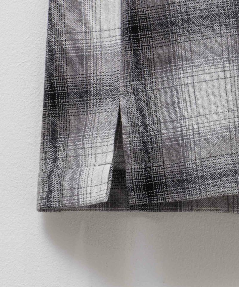 NAVY  オンブレチェックレギュラーカラーシャツ メンズ商品画像-8