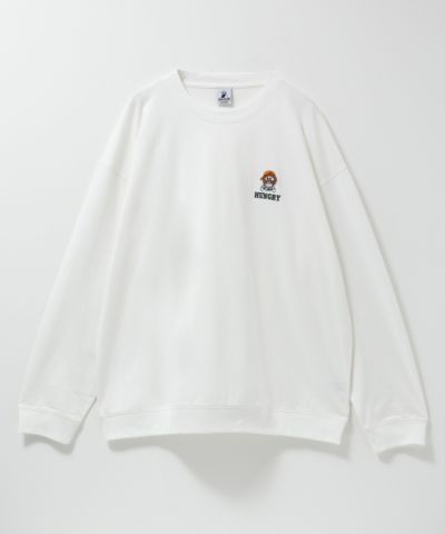 ひげスラブ天竺長袖Tシャツ メンズ