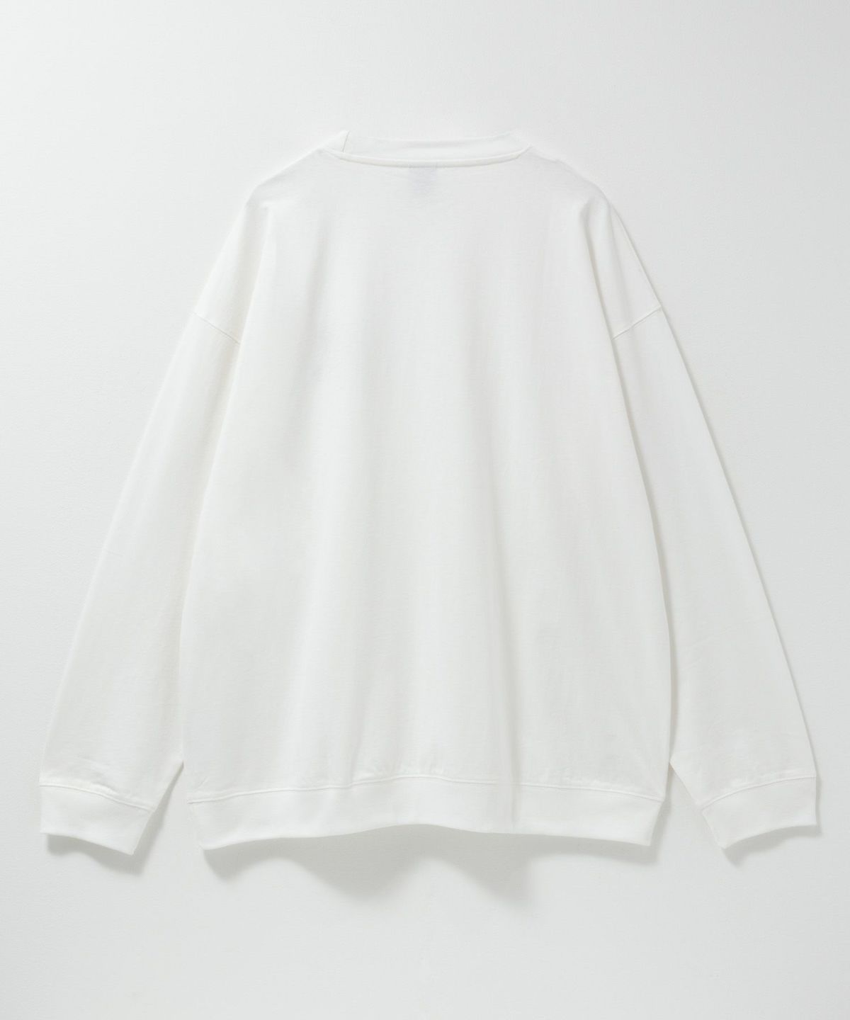 ひげスラブ天竺長袖Tシャツ メンズ