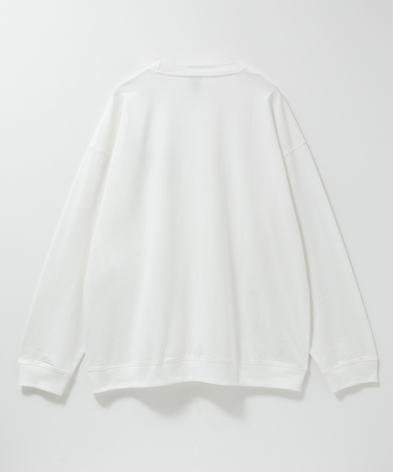 ひげスラブ天竺長袖Tシャツ メンズ