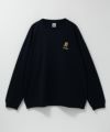 ひげスラブ天竺長袖Tシャツ メンズ