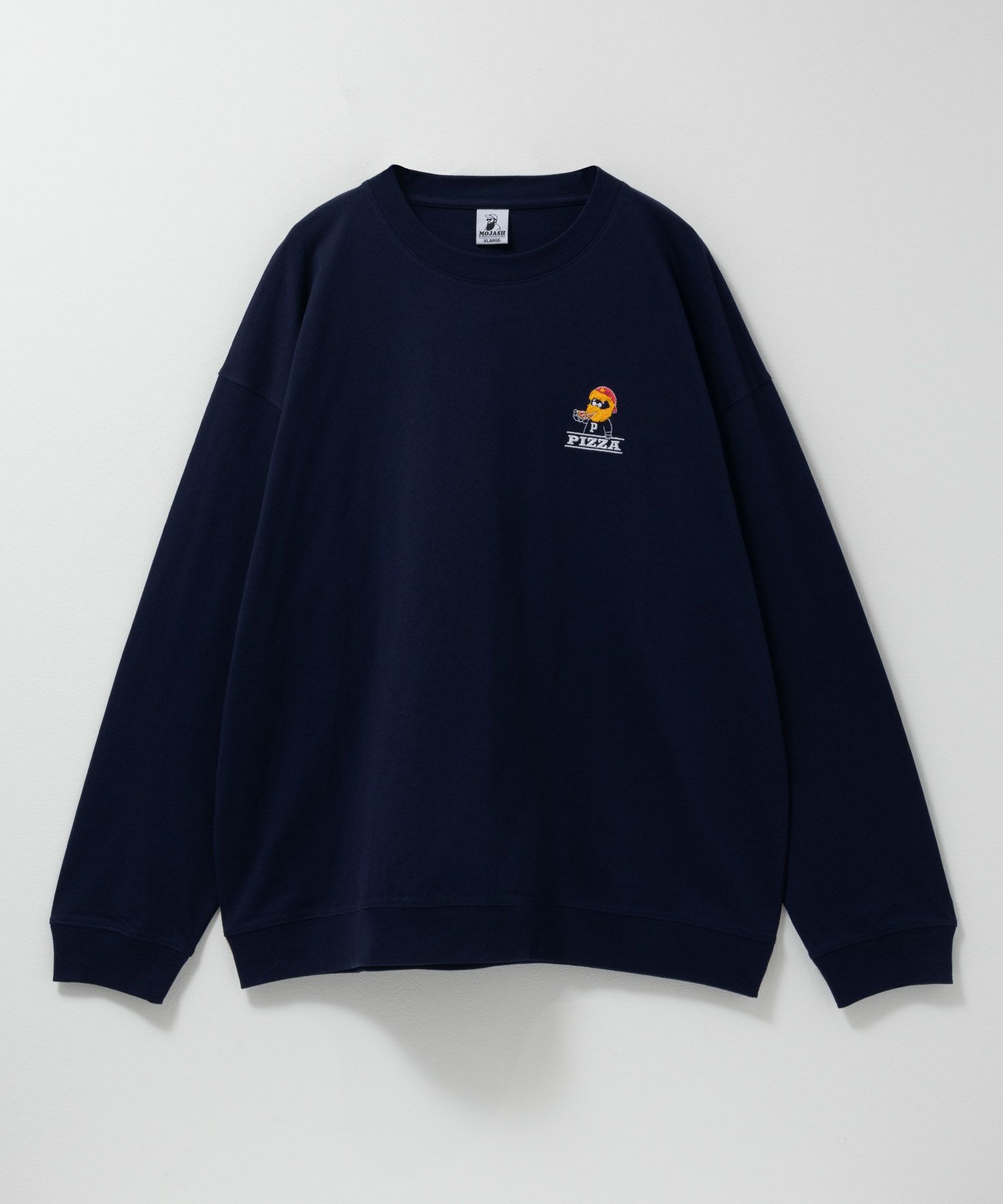 ひげスラブ天竺長袖Tシャツ メンズ