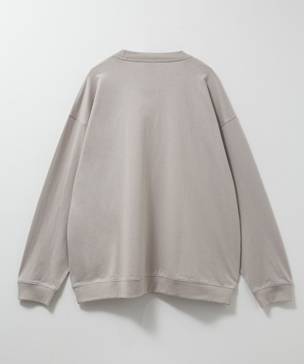 ひげスラブ天竺長袖Tシャツ メンズ