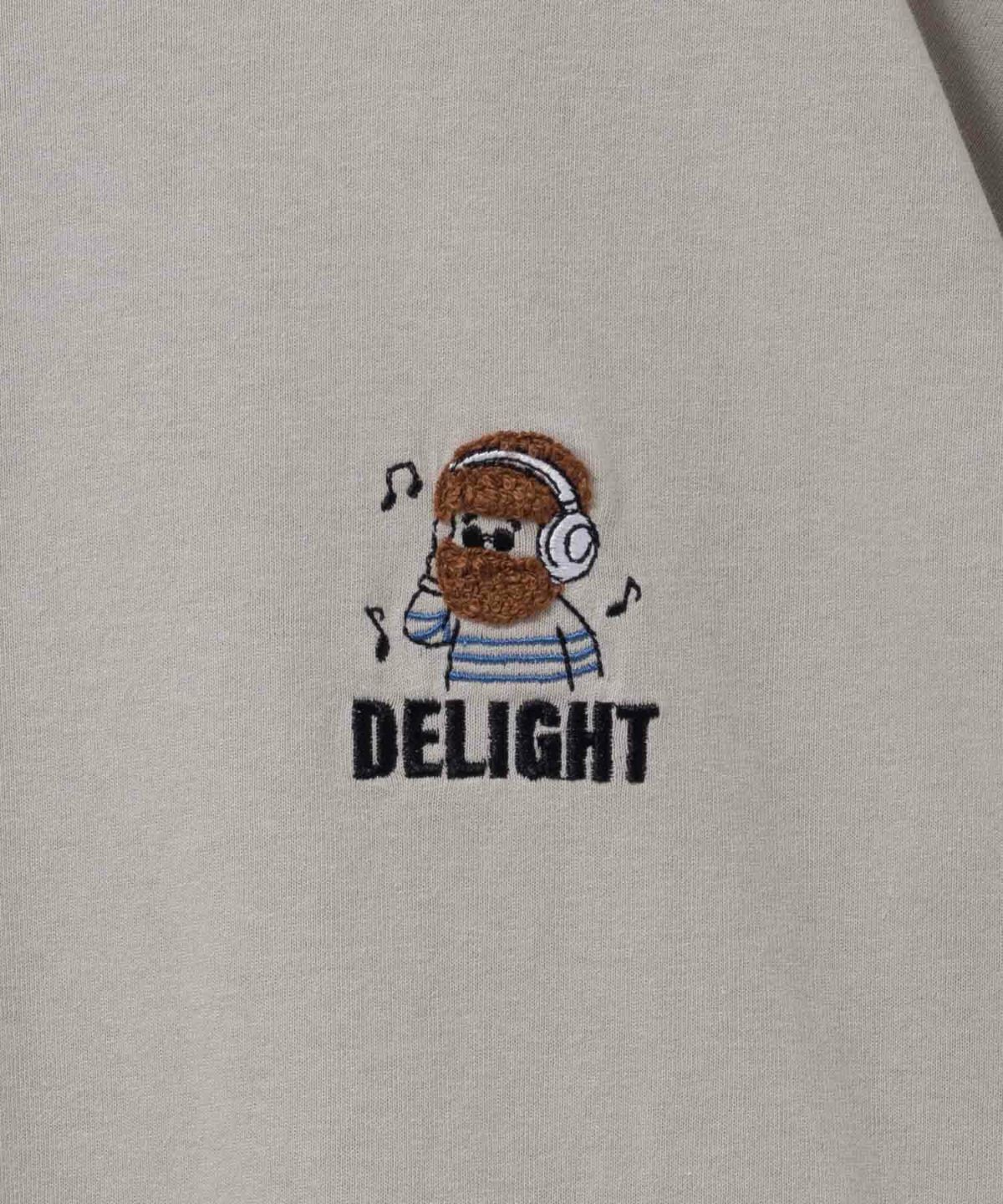 ひげスラブ天竺長袖Tシャツ メンズ