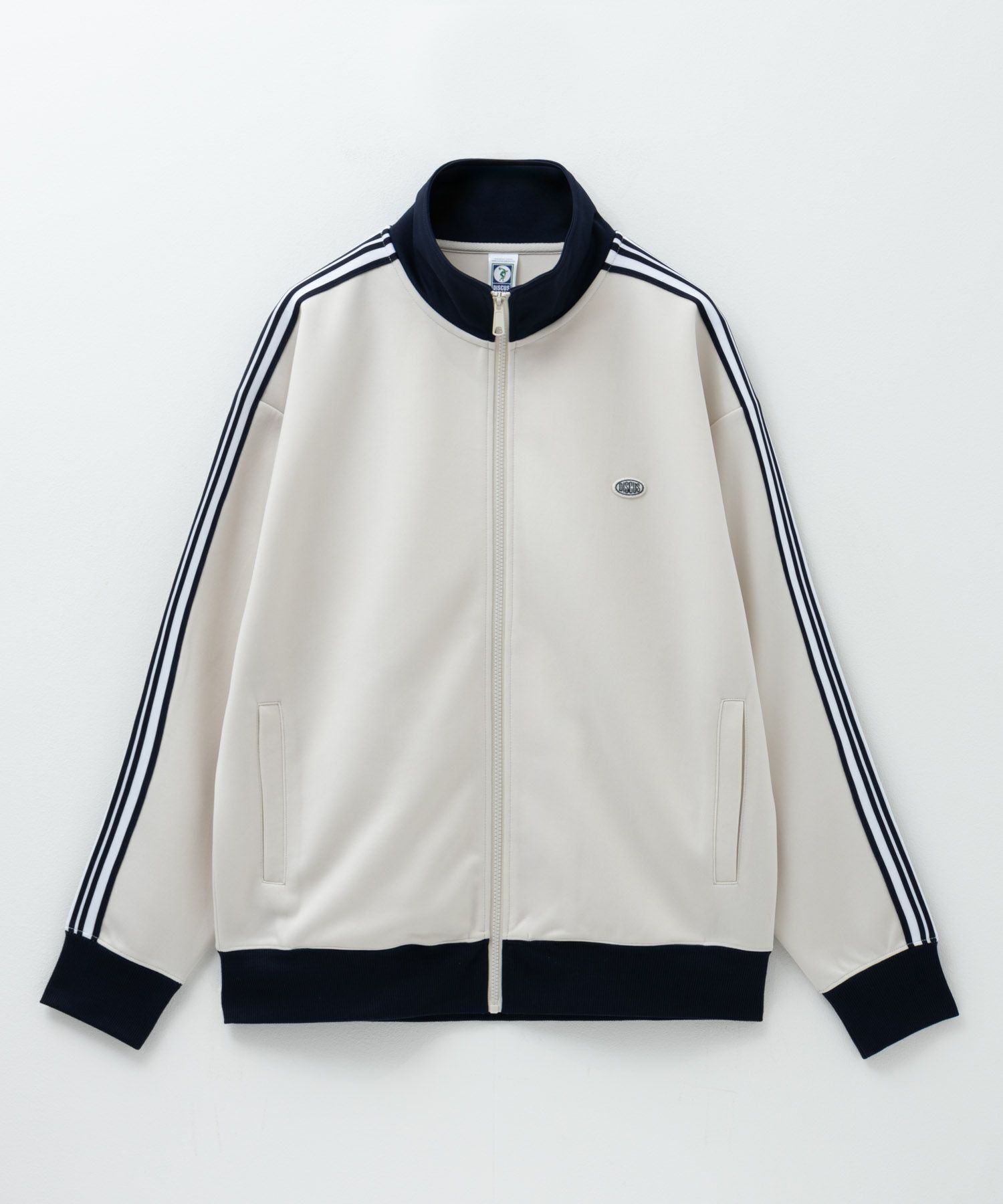 DISCUS  ポンチ素材 ワンポイントトラックジャケット メンズ商品画像-1