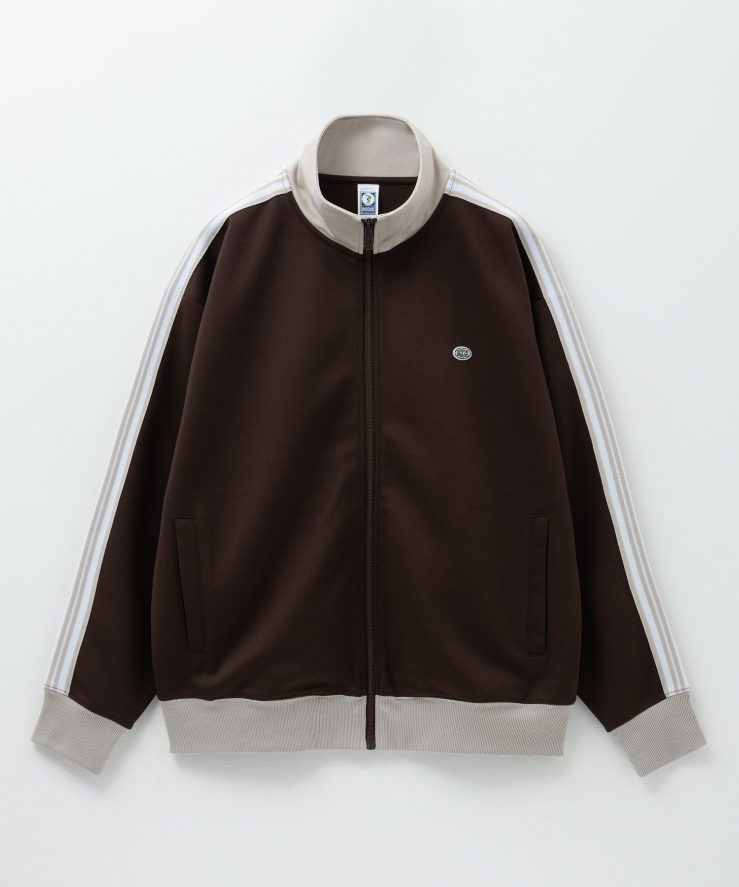 DISCUS ポンチ素材 ワンポイントトラックジャケット メンズ商品画像-7