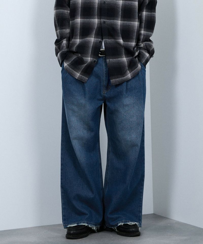 【WEB限定】デニムツータックワイドパンツ メンズ商品画像-2