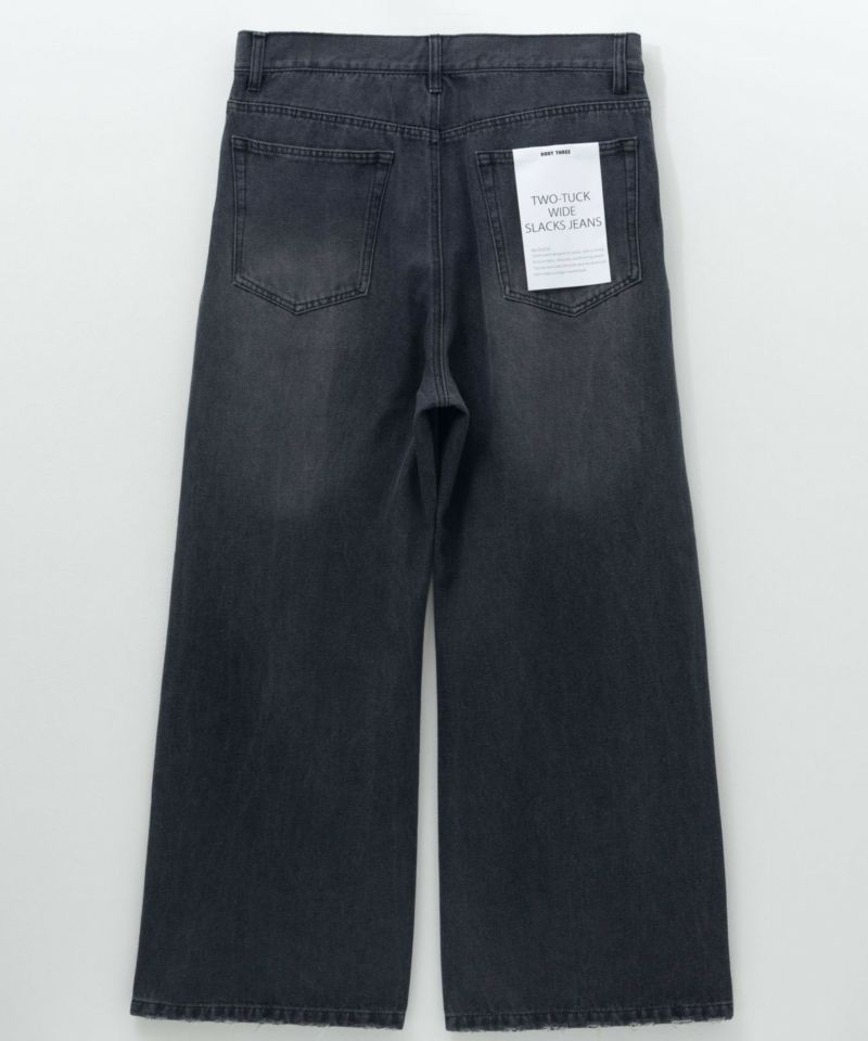 デニムツータックワイドパンツ メンズ