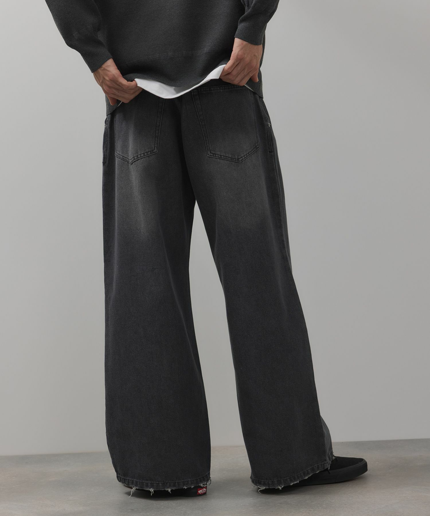 【WEB限定】デニムツータックワイドパンツ メンズ商品画像-5