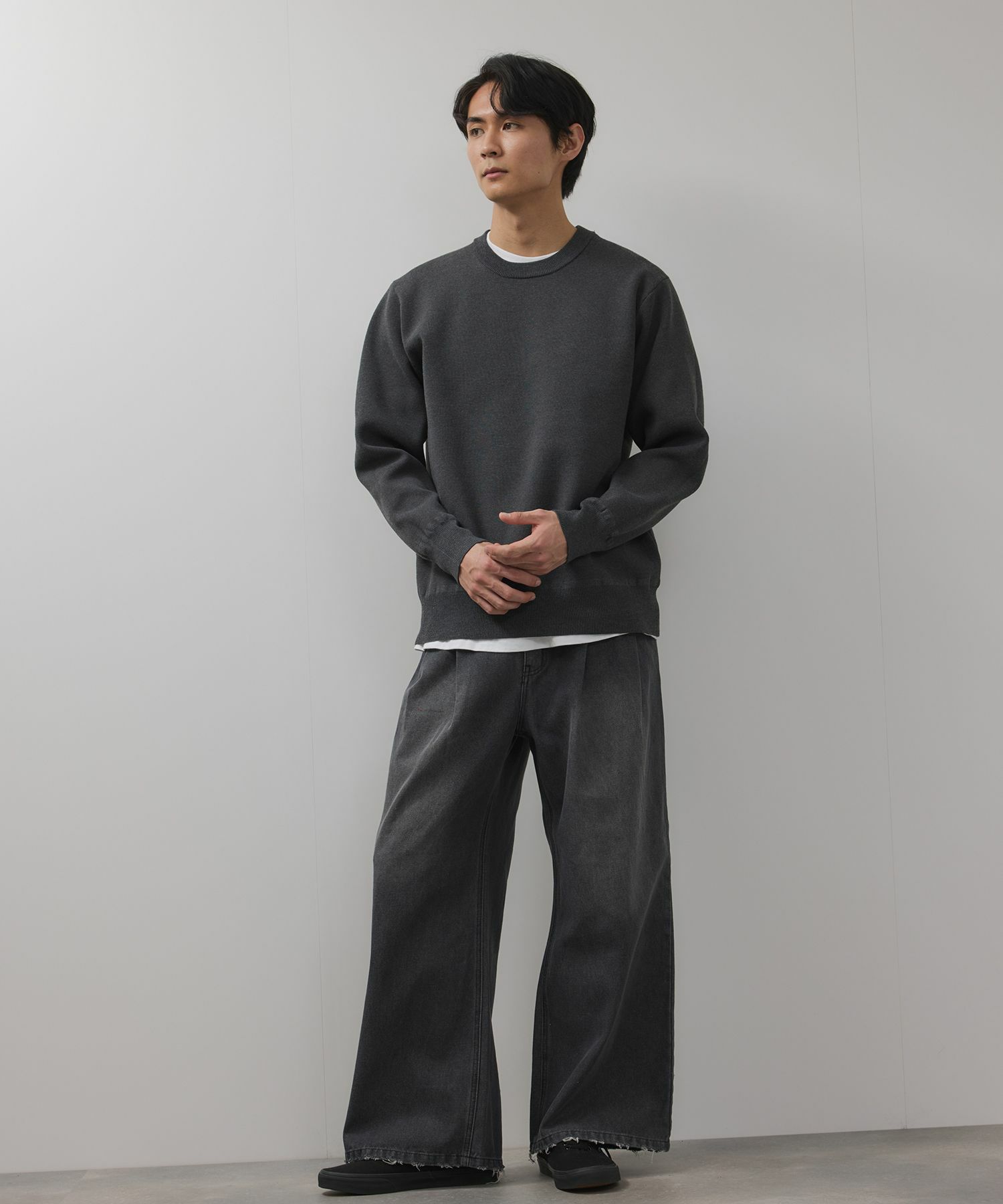 【WEB限定】デニムツータックワイドパンツ メンズ商品画像-6