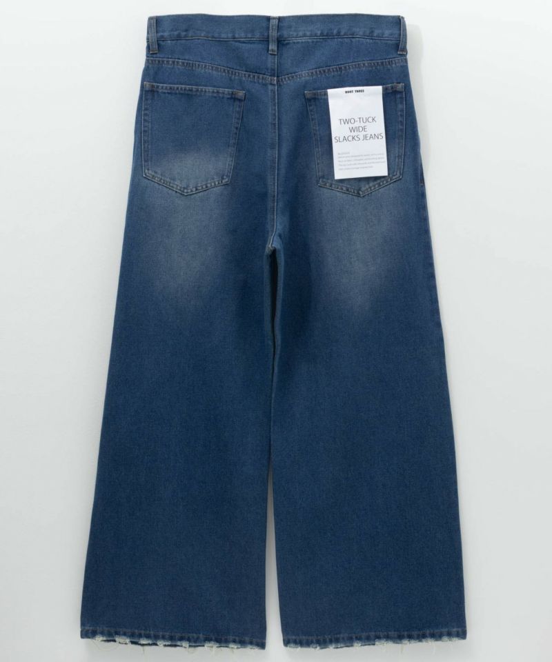 【WEB限定】デニムツータックワイドパンツ メンズ商品画像-9