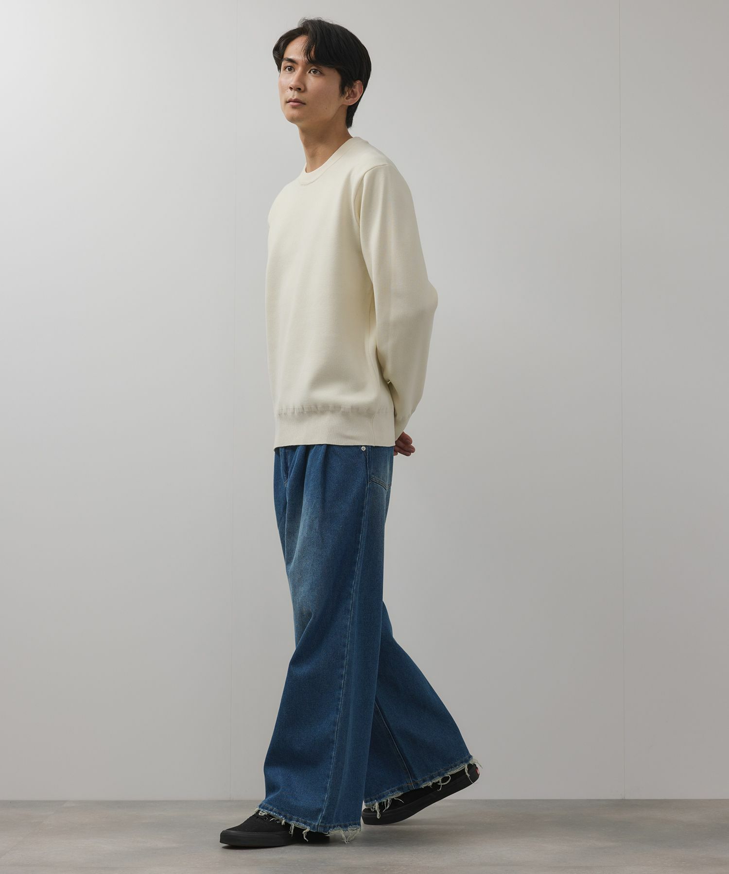 【WEB限定】デニムツータックワイドパンツ メンズ