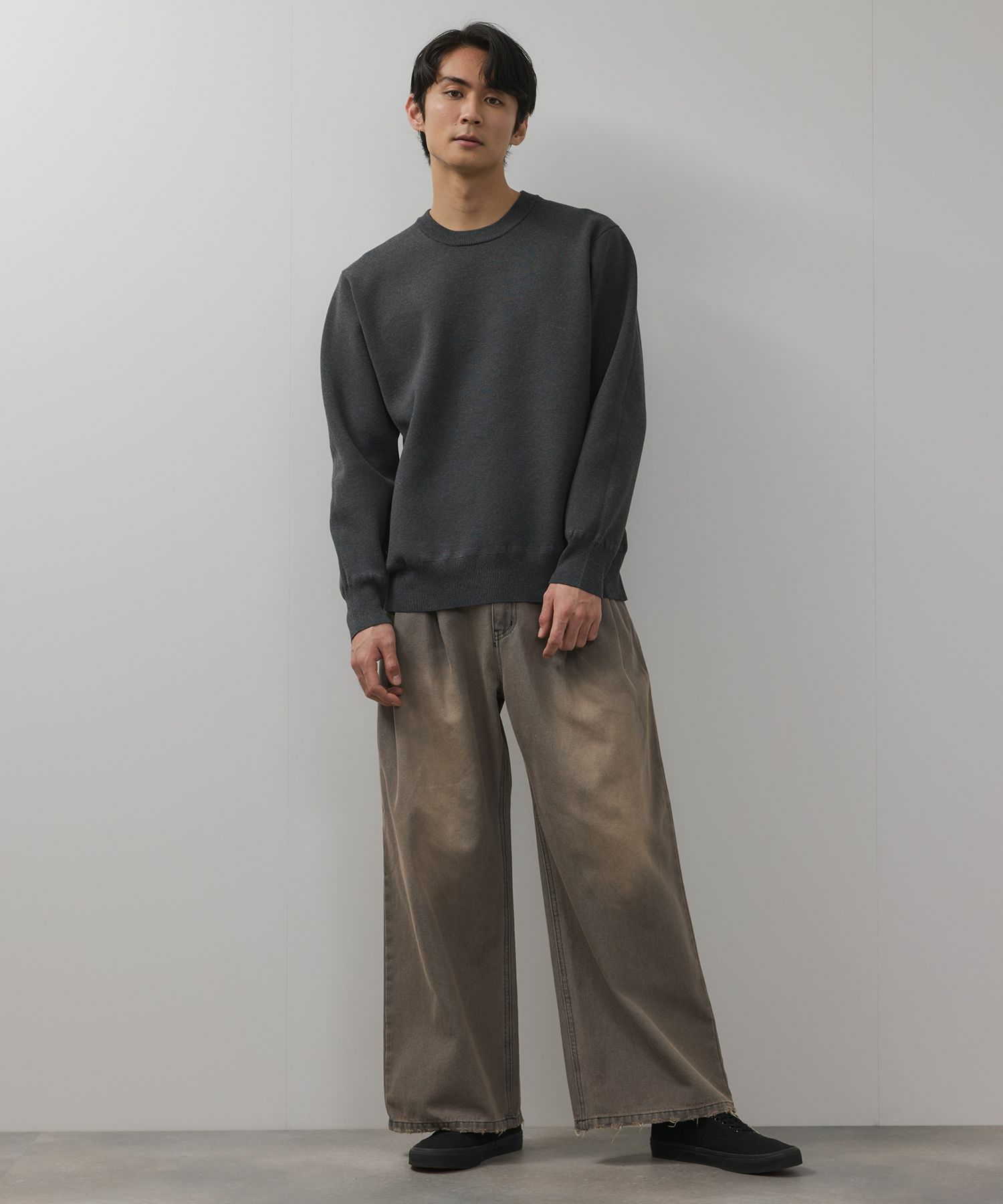 【WEB限定】デニムツータックワイドパンツ メンズ
