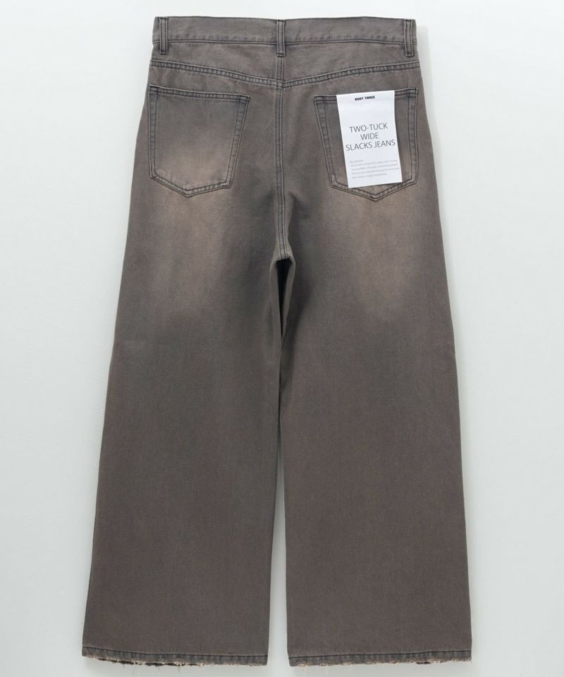 【WEB限定】デニムツータックワイドパンツ メンズ商品画像-13