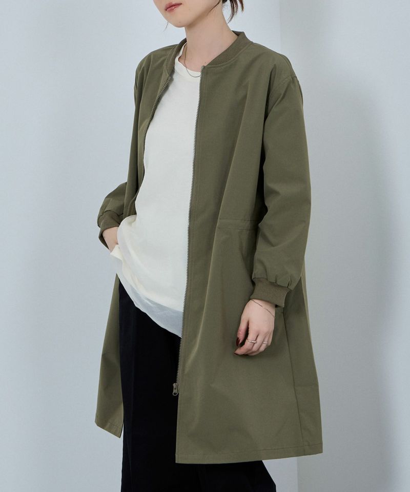 nAvy リブロングブルゾン レディース