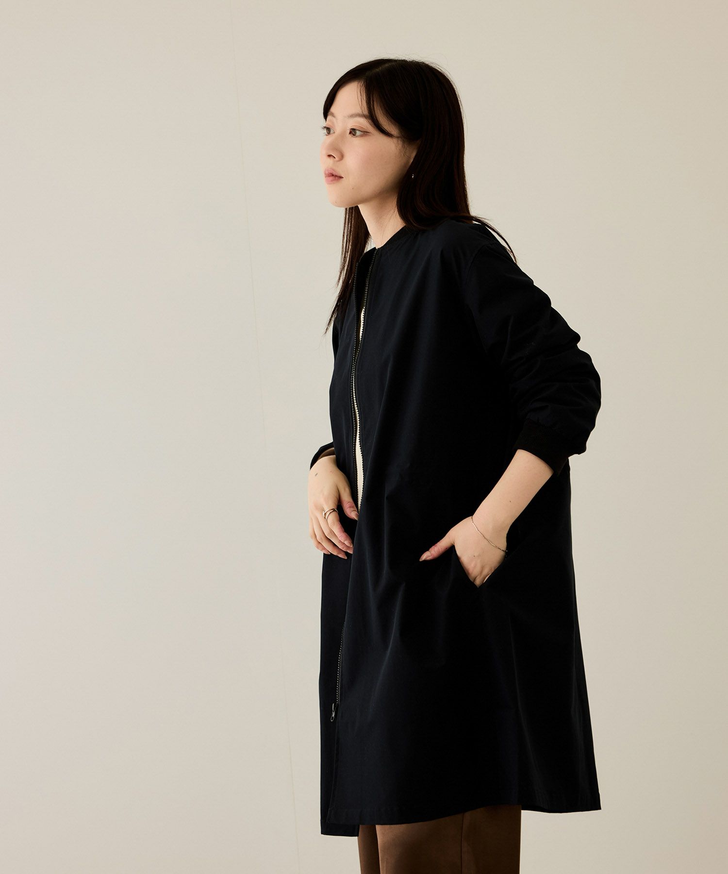 [値下げ]nAvy リブロングブルゾン レディース商品サムネイル-10