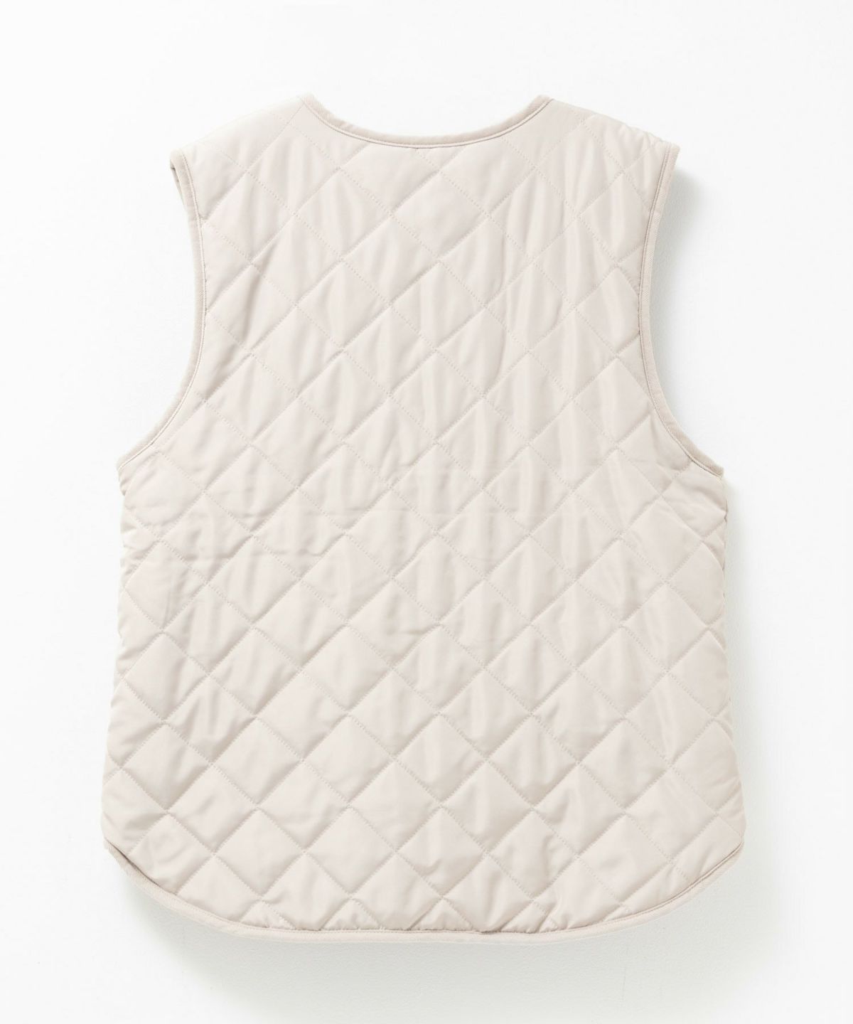 NAVY ボア×タフタリバーシブルベスト レディース