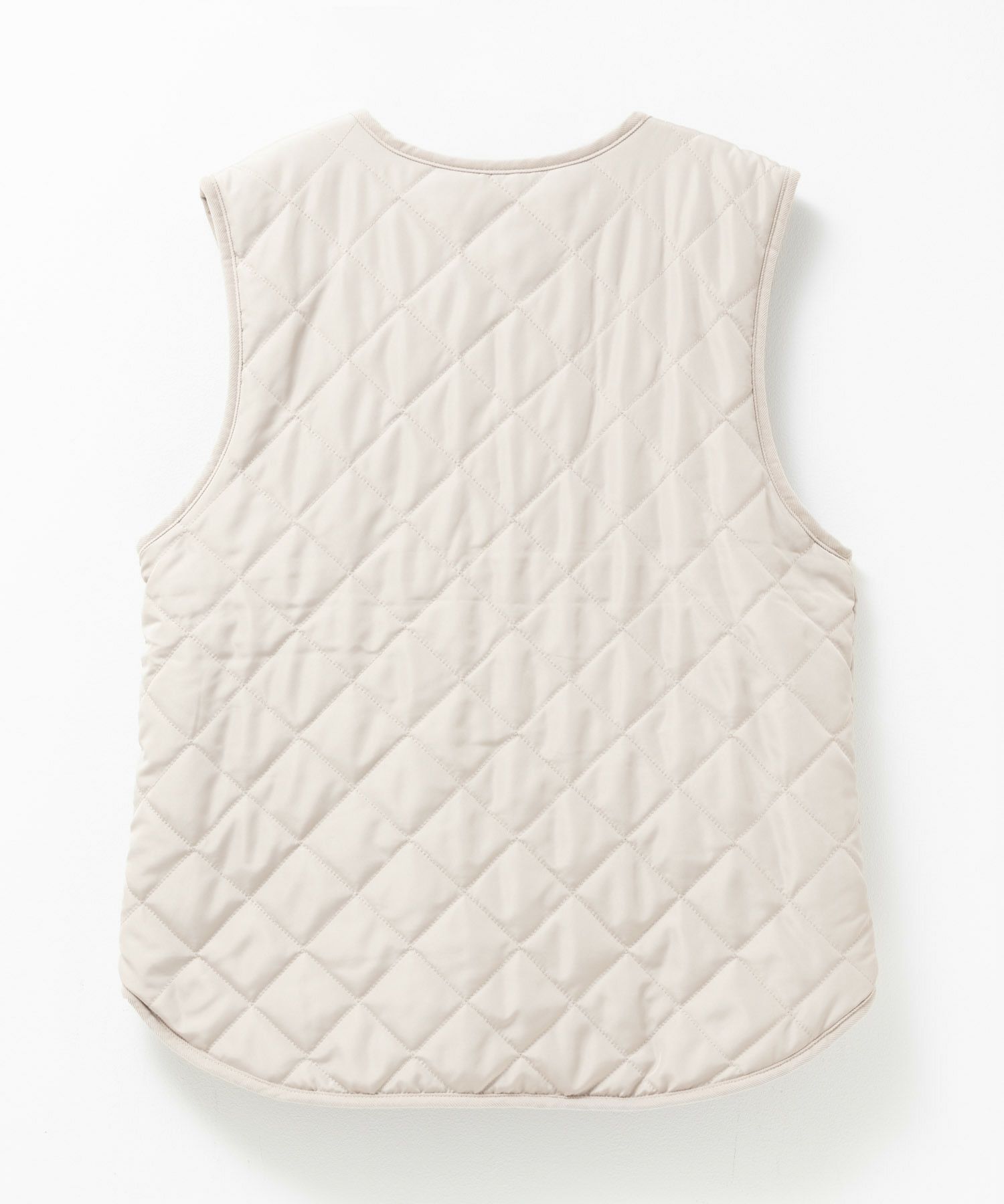 NAVY ボア×タフタリバーシブルベスト レディース