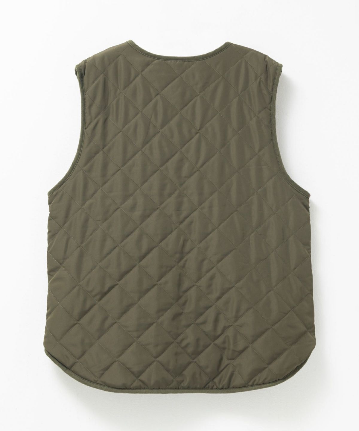 NAVY ボア×タフタリバーシブルベスト レディース