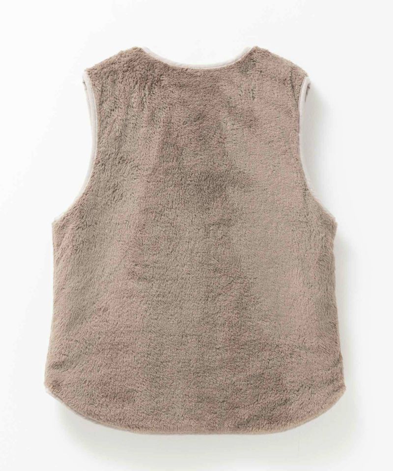 NAVY ボア×タフタリバーシブルベスト レディース商品画像-23