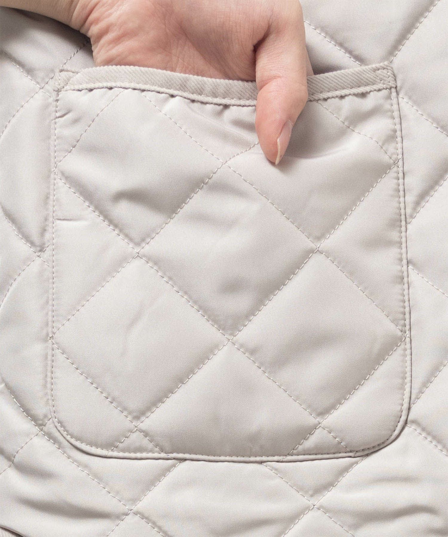 NAVY  ボア×タフタリバーシブルベスト レディース商品画像-26