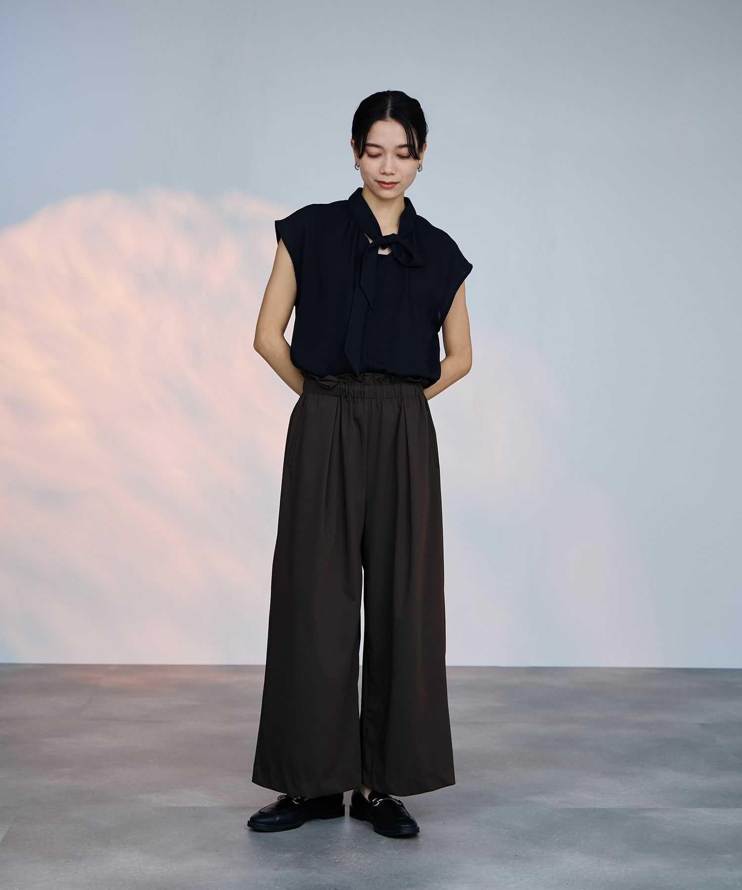 milli de l'air 2WAYフレンチボウタイブラウス レディース商品サムネイル-10