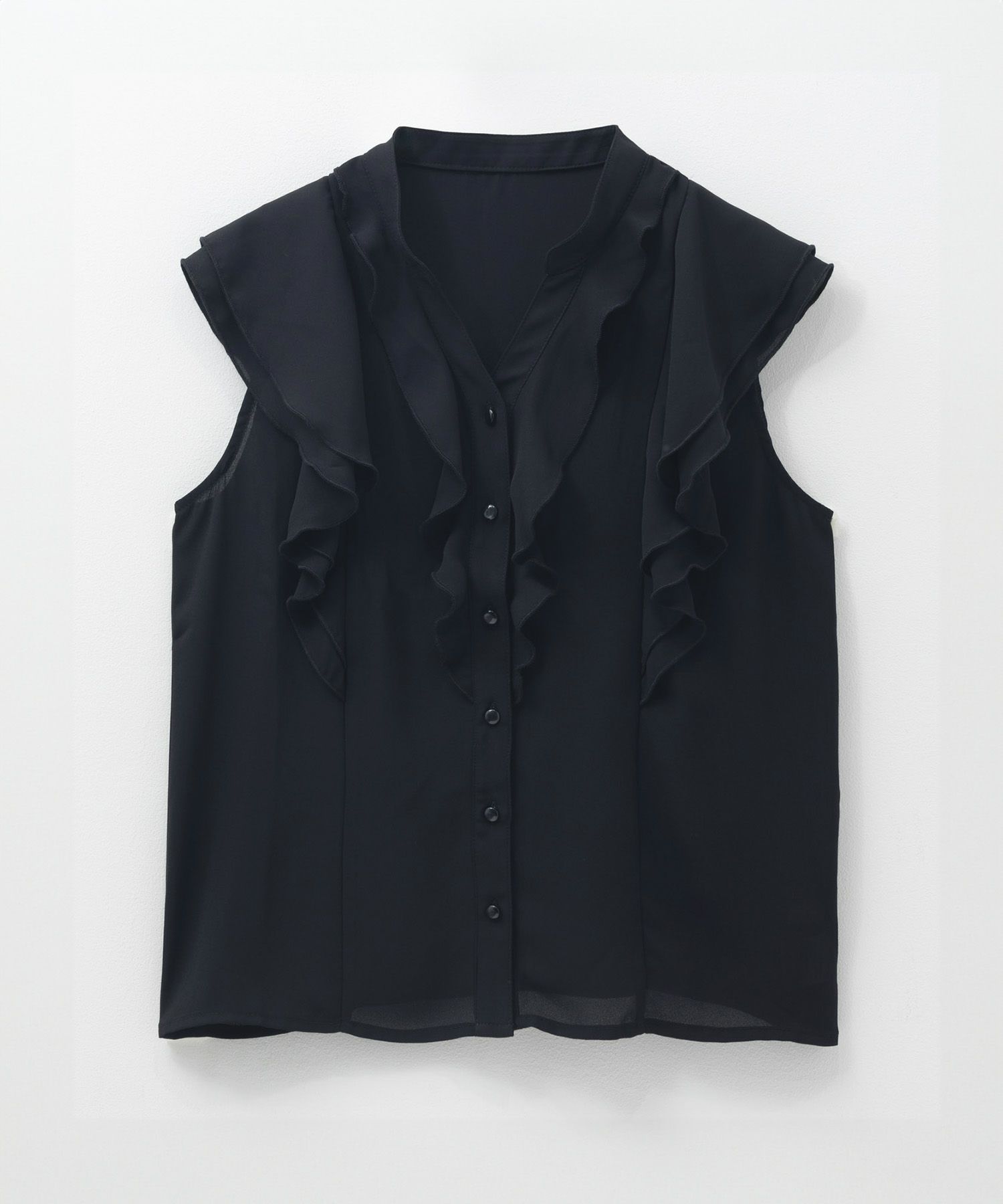 milli de l'air ラッフルフリルキーネックブラウス レディース商品サムネイル-12