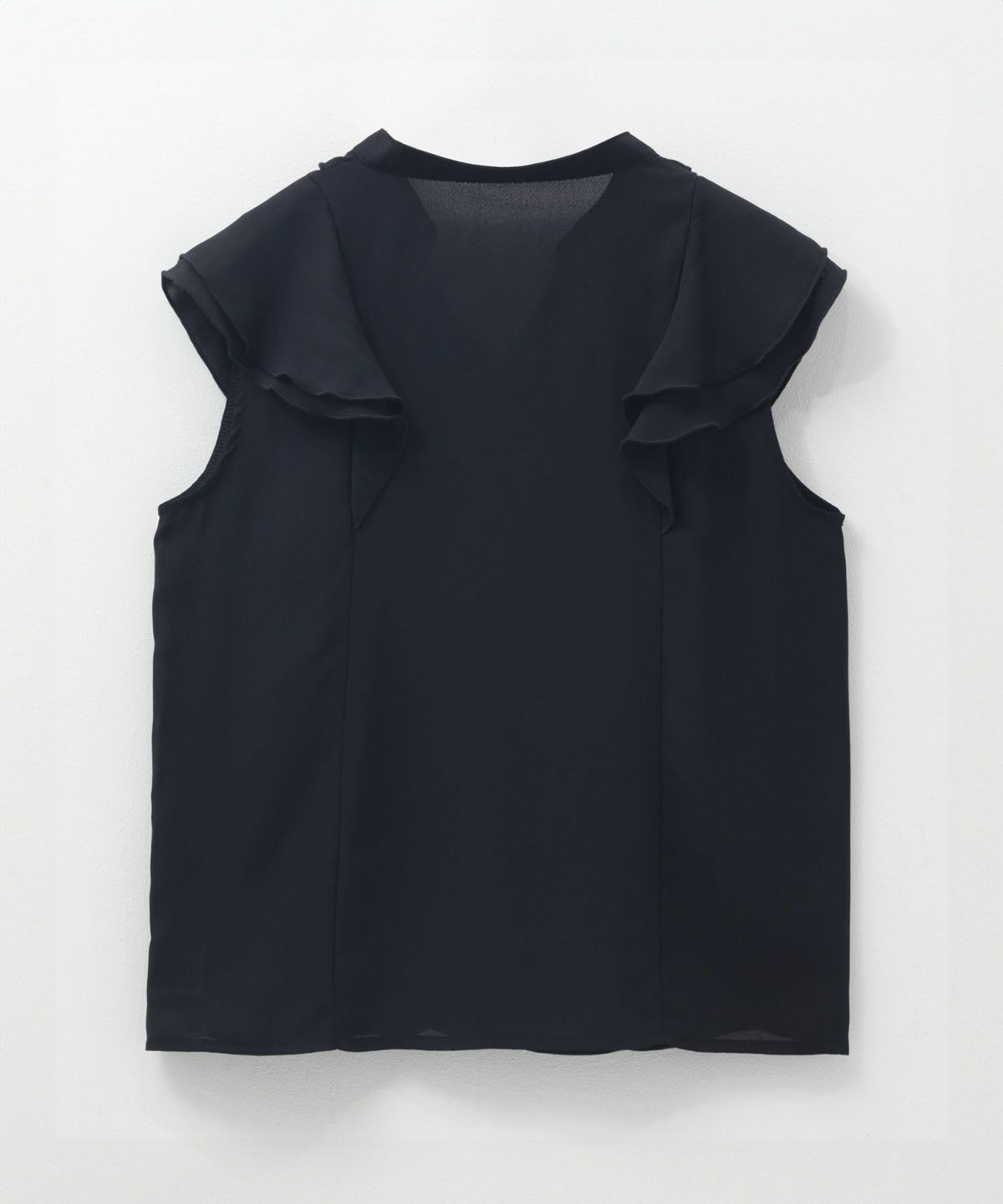 milli de l'air ラッフルフリルキーネックブラウス レディース