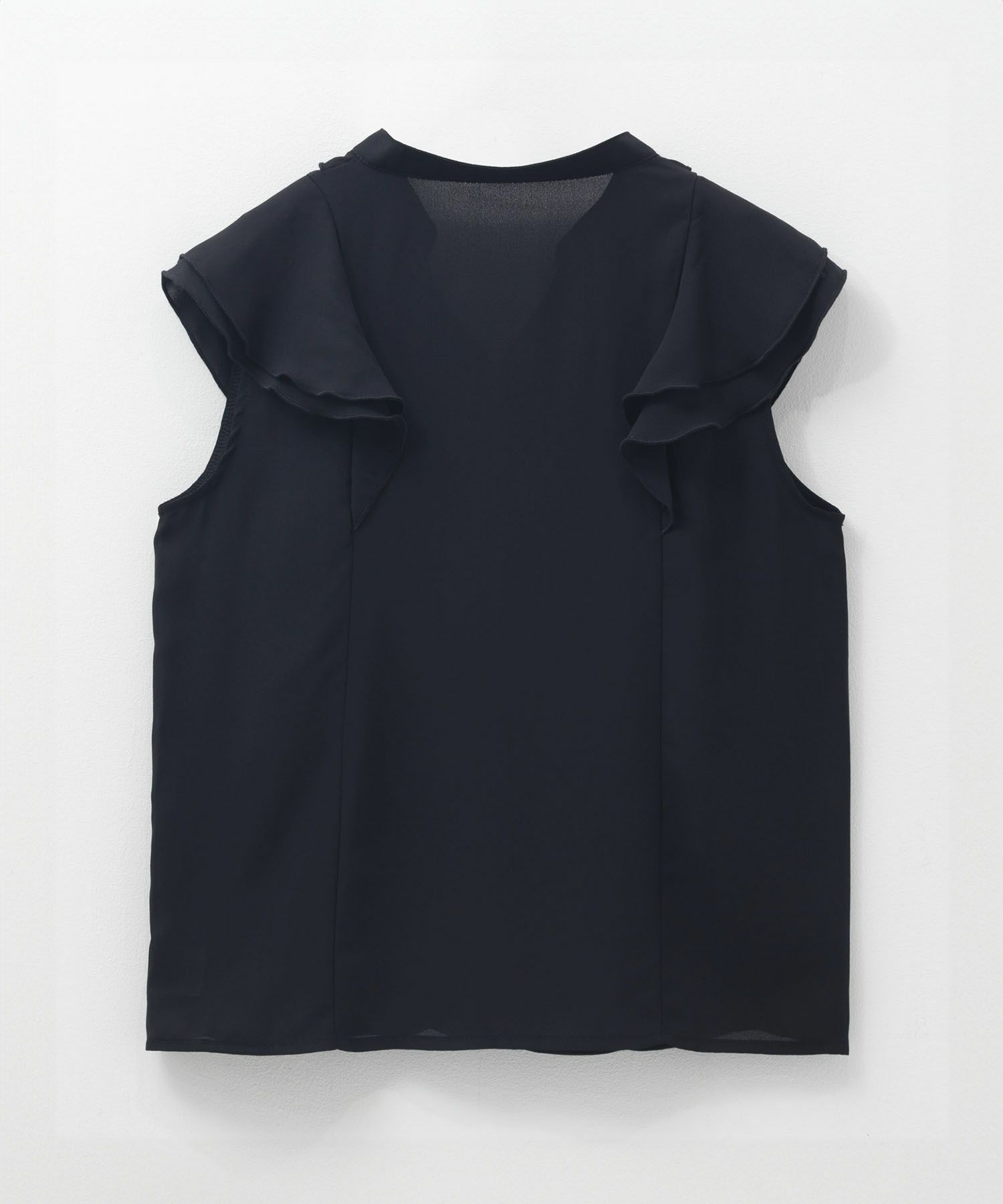 milli de l'air ラッフルフリルキーネックブラウス レディース