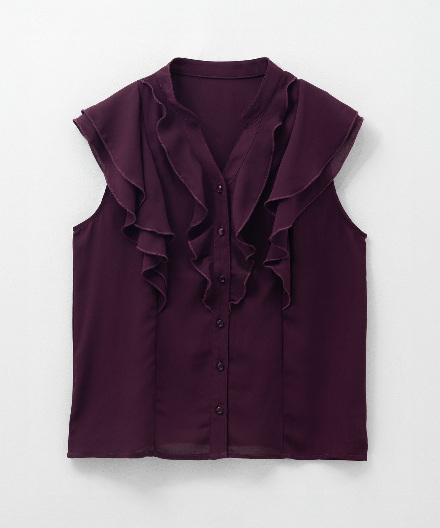 milli de l'air ラッフルフリルキーネックブラウス レディース商品サムネイル-14