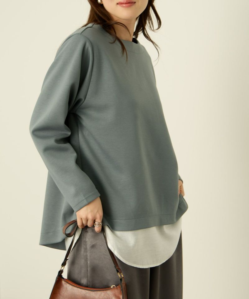 [値下げ]nAvy  ポンチ素材 裾ラウンドプルオーバー レディース メール便 対応商品商品画像-4