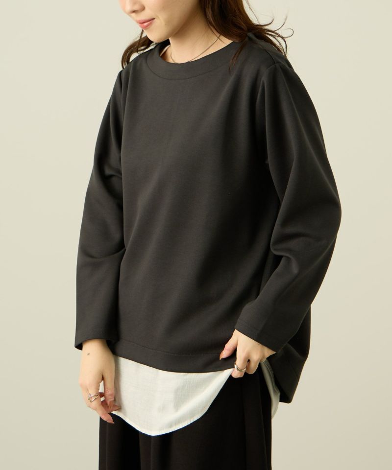 [値下げ]nAvy  ポンチ素材 裾ラウンドプルオーバー レディース メール便 対応商品商品画像-8