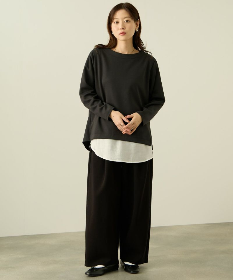 nAvy  ポンチ素材 裾ラウンドプルオーバー レディース メール便 対応商品商品画像-10