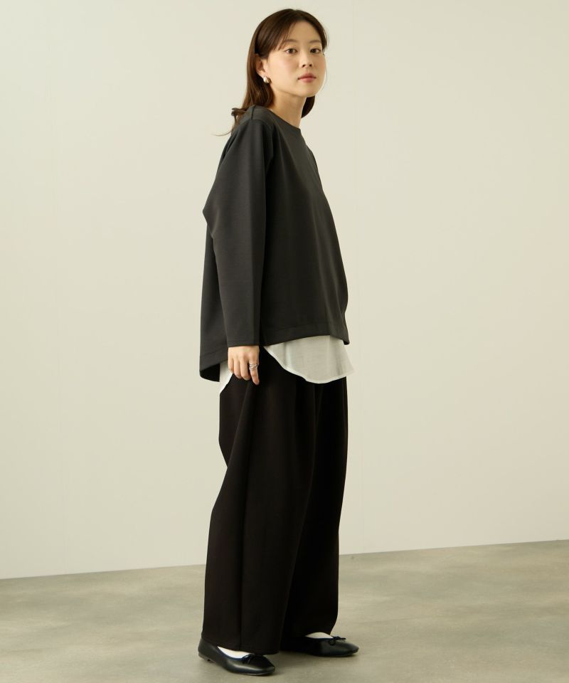 nAvy  ポンチ素材 裾ラウンドプルオーバー レディース メール便 対応商品商品画像-11