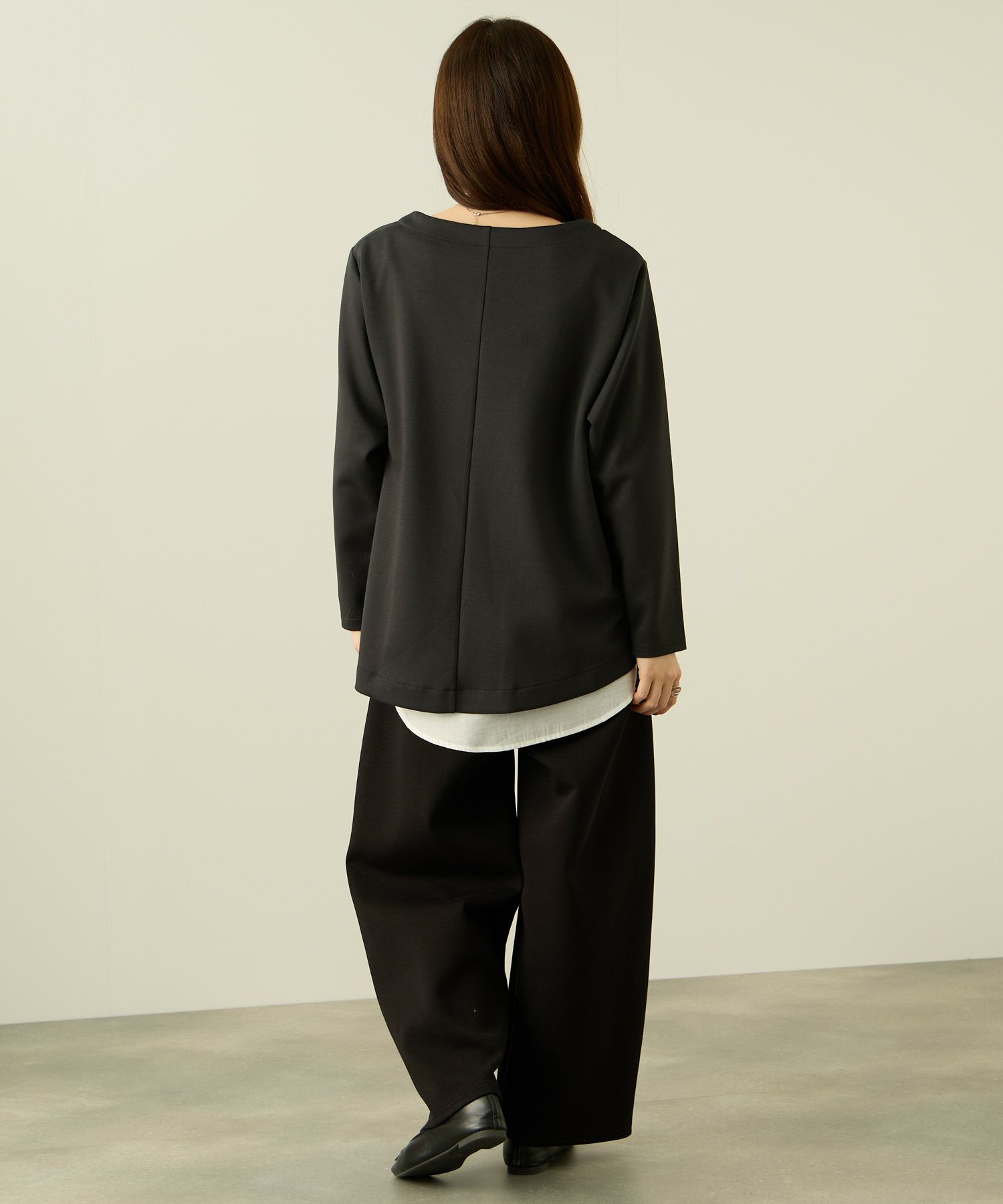 [値下げ]nAvy  ポンチ素材 裾ラウンドプルオーバー レディース メール便 対応商品商品画像-12