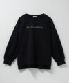 nAvy ポンチ素材 ロゴプリントプルオーバー レディース
