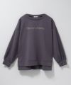 nAvy ポンチ素材 ロゴプリントプルオーバー レディース
