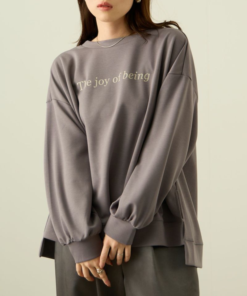 nAvy  ポンチ素材 ロゴプリントプルオーバー レディース商品画像-9