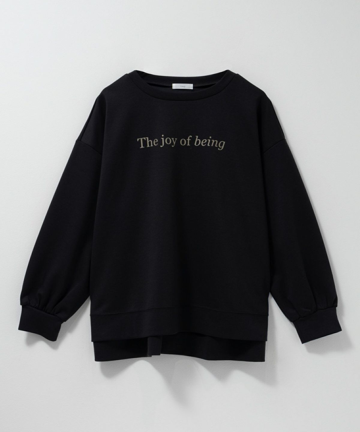 nAvy ポンチ素材 ロゴプリントプルオーバー レディース