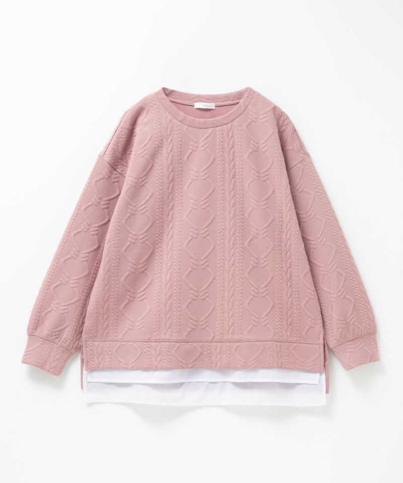 nAvy 時短ジャガードフェイク裾スリットプルオーバー レディース商品画像-15