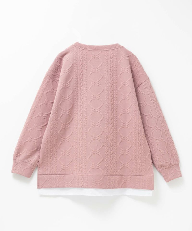 nAvy 時短ジャガードフェイク裾スリットプルオーバー レディース商品画像-16