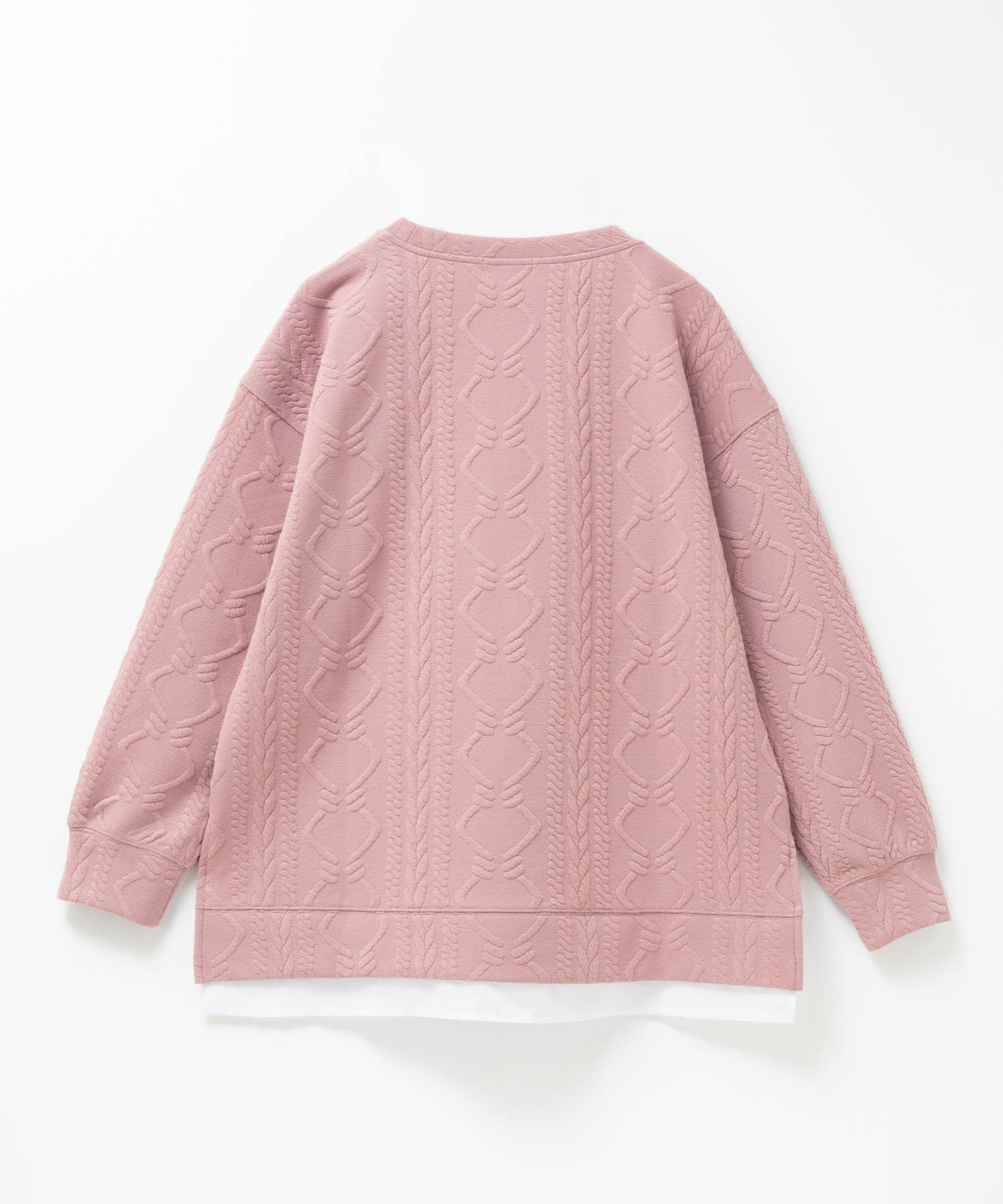 nAvy 時短ジャガードフェイク裾スリットプルオーバー レディース商品画像-16