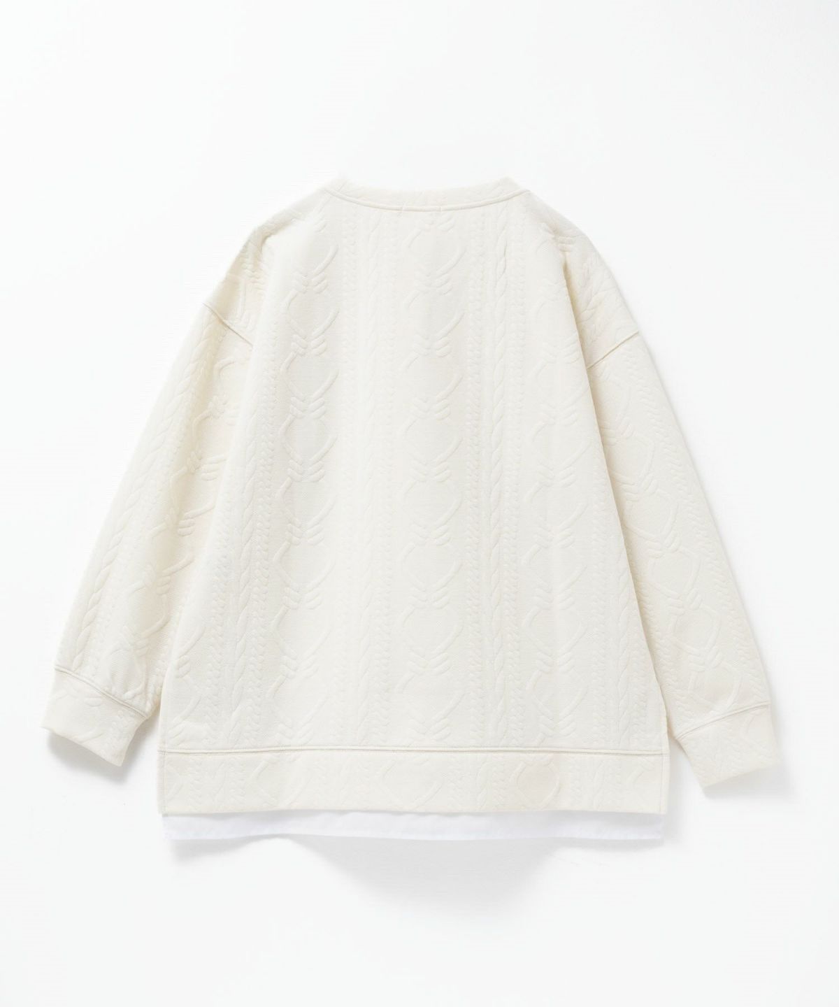 nAvy 時短ジャガードフェイク裾スリットプルオーバー レディース