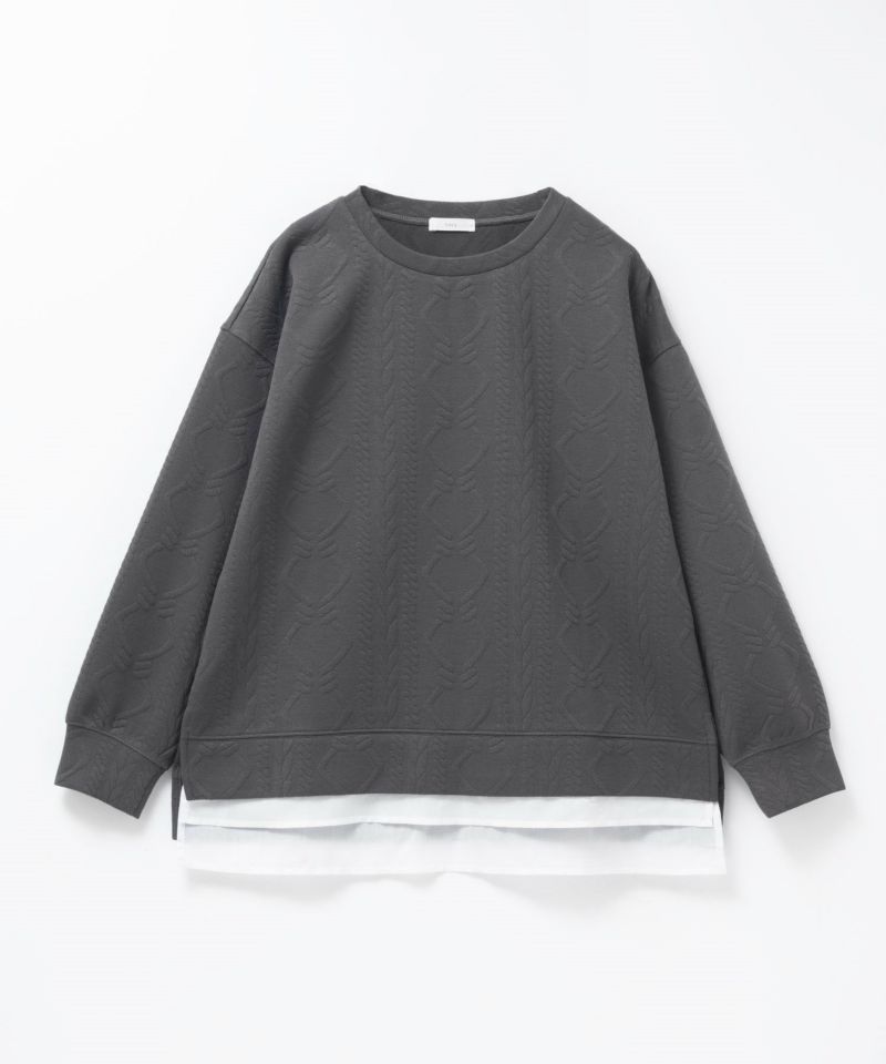 [値下げ]nAvy  時短ジャガードフェイク裾スリットプルオーバー レディース商品画像-19