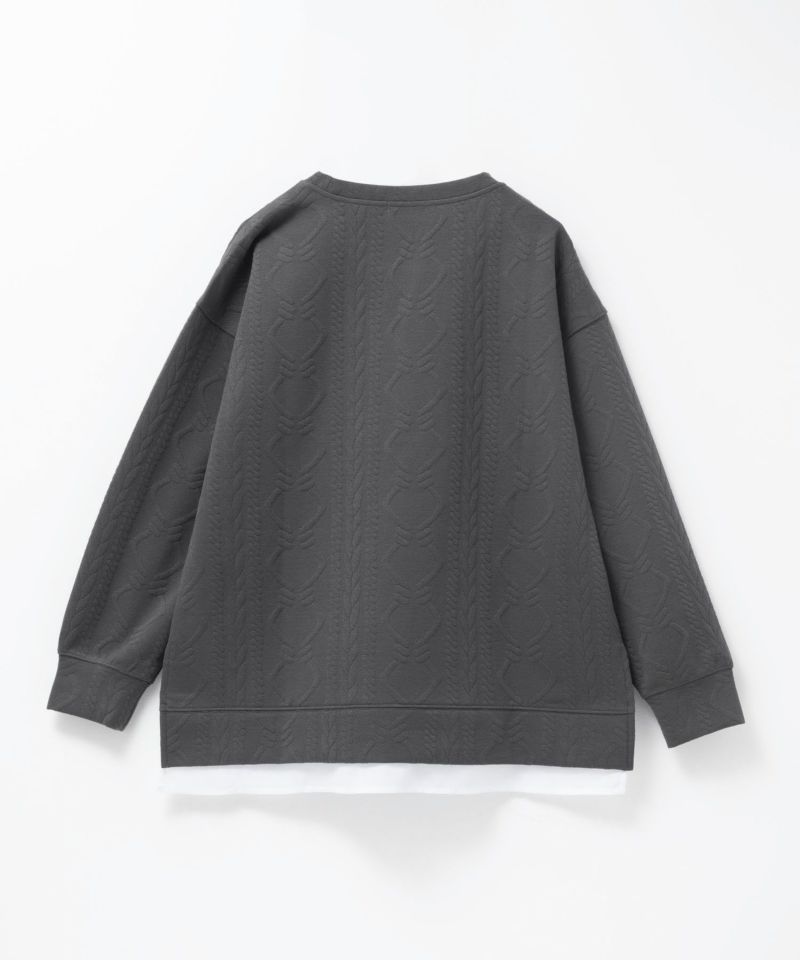 [値下げ]nAvy  時短ジャガードフェイク裾スリットプルオーバー レディース商品画像-20