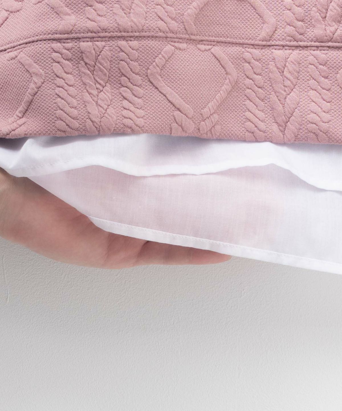 nAvy 時短ジャガードフェイク裾スリットプルオーバー レディース